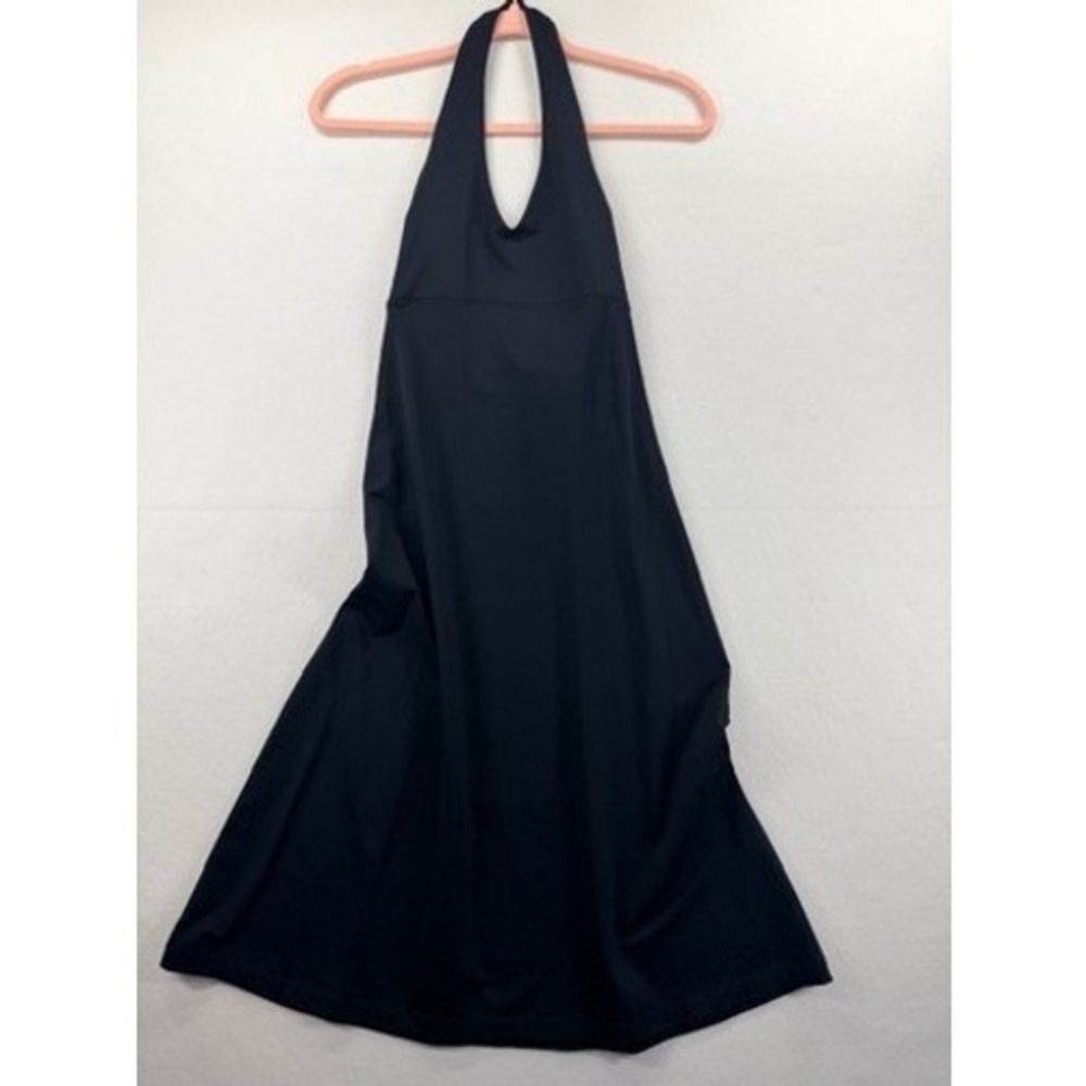Patagonia Halter Midi Dress Black XS Travel Resort A-Line Dress